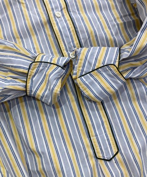 45R（フォーティファイブ・アール）45R (フォーティファイブ・アール) ダンプマルチストライプのパジャマドレス　50450071 ブルー サイズ:Freeの古着・服飾アイテム