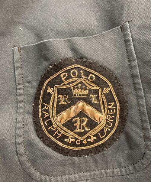 POLO RALPH LAUREN（ポロ・ラルフローレン）POLO RALPH LAUREN (ポロ・ラルフローレン) ワッペン付テーラードジャケット ネイビー サイズ:LLの古着・服飾アイテム