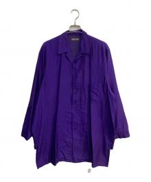 Y's（ワイズ）の古着「シルクオープンカラーシャツ　初期タグ 80’ｓ」｜パープル