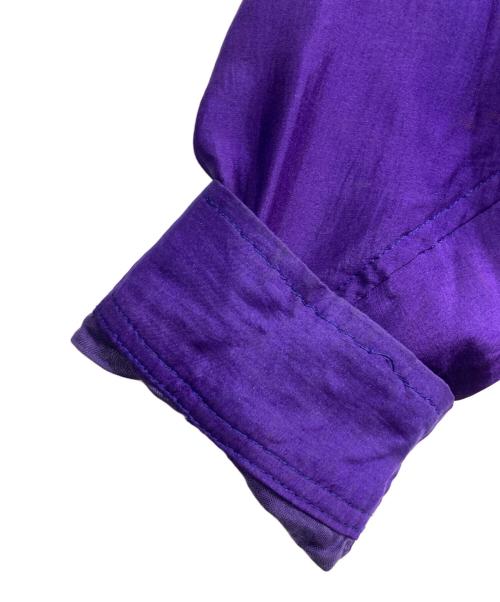 Y's（ワイズ）Y's (ワイズ) シルクオープンカラーシャツ　初期タグ 80’ｓ パープル サイズ:Freeの古着・服飾アイテム