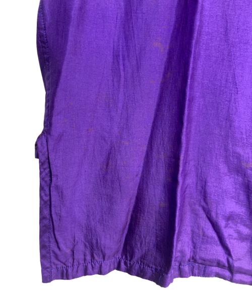 Y's（ワイズ）Y's (ワイズ) シルクオープンカラーシャツ　初期タグ 80’ｓ パープル サイズ:Freeの古着・服飾アイテム