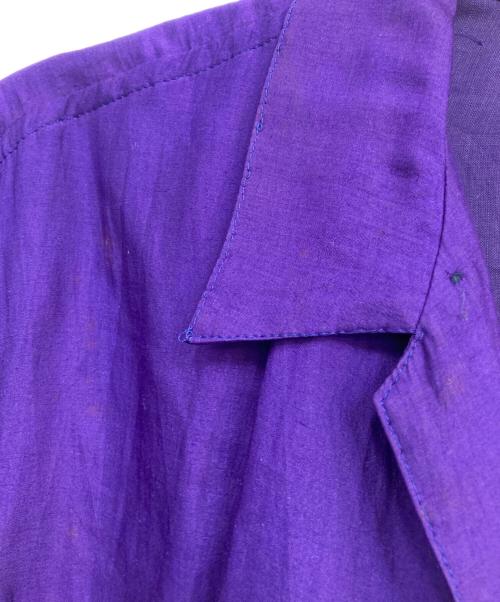 Y's（ワイズ）Y's (ワイズ) シルクオープンカラーシャツ　初期タグ 80’ｓ パープル サイズ:Freeの古着・服飾アイテム