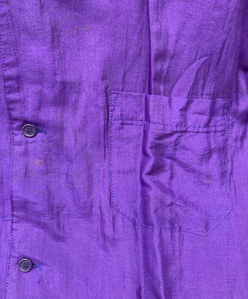 Y's（ワイズ）Y's (ワイズ) シルクオープンカラーシャツ　初期タグ 80’ｓ パープル サイズ:Freeの古着・服飾アイテム