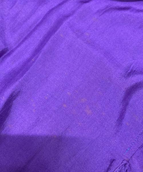 Y's（ワイズ）Y's (ワイズ) シルクオープンカラーシャツ　初期タグ 80’ｓ パープル サイズ:Freeの古着・服飾アイテム