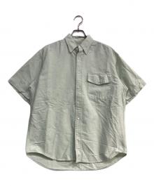 THE NORTHFACE PURPLELABEL（ザ・ノースフェイス パープルレーベル）の古着「Cotton Polyester OX B.D. H/S Shirt」｜グリーン