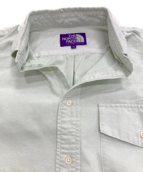 THE NORTHFACE PURPLELABEL（ザ・ノースフェイス パープルレーベル）THE NORTHFACE PURPLELABEL (ザ・ノースフェイス パープルレーベル) Cotton Polyester OX B.D. H/S Shirt グリーン サイズ:Sの古着・服飾アイテム