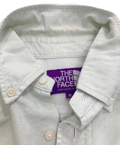 THE NORTHFACE PURPLELABEL（ザ・ノースフェイス パープルレーベル）THE NORTHFACE PURPLELABEL (ザ・ノースフェイス パープルレーベル) Cotton Polyester OX B.D. H/S Shirt グリーン サイズ:Sの古着・服飾アイテム