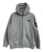 THE NORTH FACEザ ノース フェイス）の古着「SQUARE LOGO FULLZIP　NT61836」｜グレー