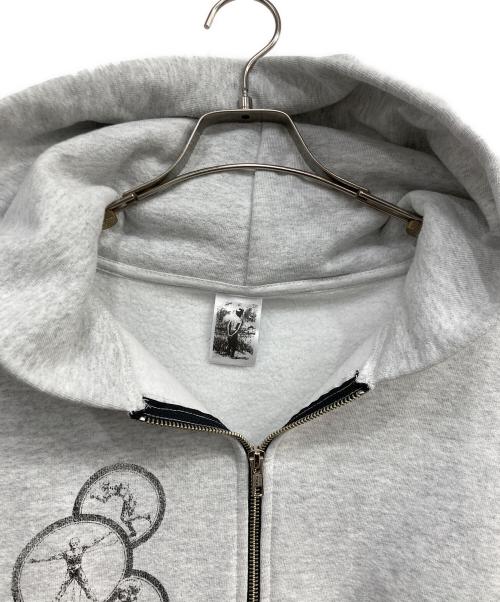 basketcase（バスケットケース）basketcase (バスケットケース) ジップパーカー  born to expire　8327-3-430099 グレー サイズ:Lの古着・服飾アイテム
