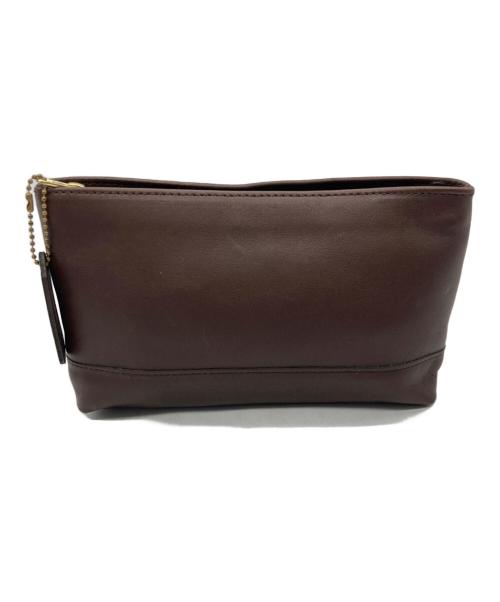 COACH（コーチ）COACH (コーチ) レザーポーチ ブラウンの古着・服飾アイテム