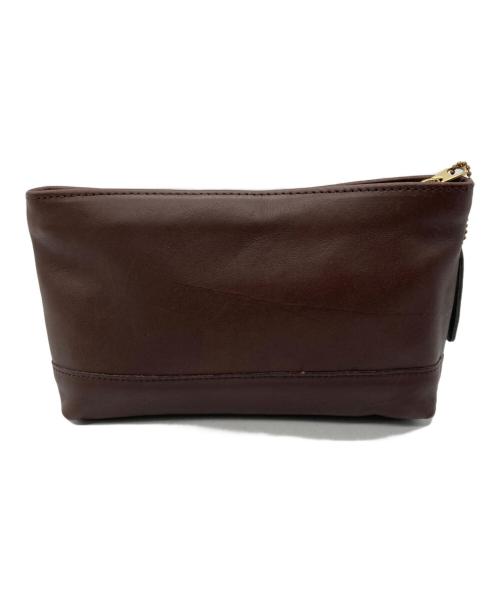 COACH（コーチ）COACH (コーチ) レザーポーチ ブラウンの古着・服飾アイテム