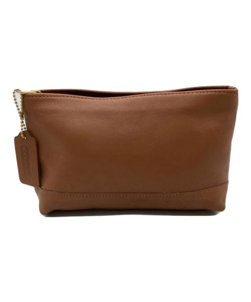 COACH（コーチ）COACH (コーチ) レザーポーチ ブラウンの古着・服飾アイテム
