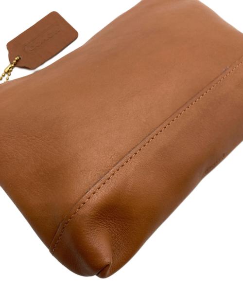 COACH（コーチ）COACH (コーチ) レザーポーチ ブラウンの古着・服飾アイテム