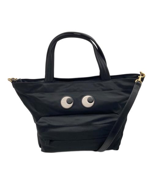 ANYA HINDMARCH（アニヤ・ハインドマーチ）ANYA HINDMARCH (アニヤ・ハインドマーチ) アイズ2WAYバッグ ブラックの古着・服飾アイテム