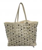 JIMMY CHOOジミーチュウ）の古着「サシャ スタースタッズレザートートバッグ」｜アイボリー
