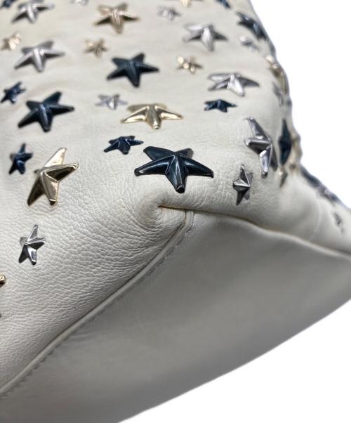 JIMMY CHOO（ジミーチュウ）JIMMY CHOO (ジミーチュウ) サシャ スタースタッズレザートートバッグ アイボリーの古着・服飾アイテム