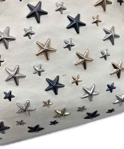 JIMMY CHOO（ジミーチュウ）JIMMY CHOO (ジミーチュウ) サシャ スタースタッズレザートートバッグ アイボリーの古着・服飾アイテム