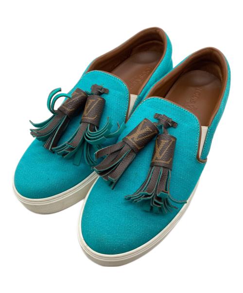 LOUIS VUITTON（ルイ ヴィトン）LOUIS VUITTON (ルイ ヴィトン) タッセルスリッポン ブルー サイズ:37 1/2の古着・服飾アイテム