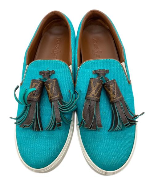 LOUIS VUITTON（ルイ ヴィトン）LOUIS VUITTON (ルイ ヴィトン) タッセルスリッポン ブルー サイズ:37 1/2の古着・服飾アイテム