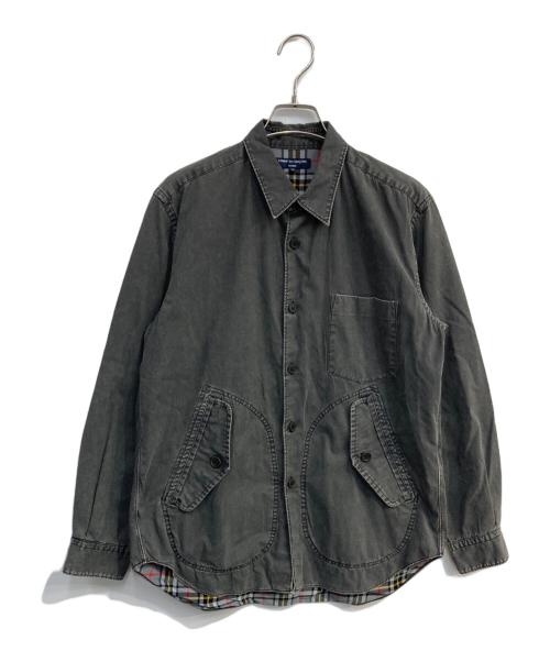 COMME des GARCONS HOMME（コムデギャルソン オム）COMME des GARCONS HOMME (コムデギャルソン オム) 裏チェックシャツ　AD2004 05SS　HO-B001 グレー サイズ:Mの古着・服飾アイテム