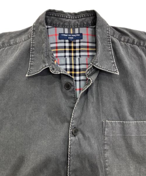 COMME des GARCONS HOMME（コムデギャルソン オム）COMME des GARCONS HOMME (コムデギャルソン オム) 裏チェックシャツ　AD2004 05SS　HO-B001 グレー サイズ:Mの古着・服飾アイテム