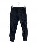 STONE ISLANDストーンアイランド）の古着「ガーメントダイコットンストレッチシャーリングテーパードカーゴパンツ　761531303」｜ブラック