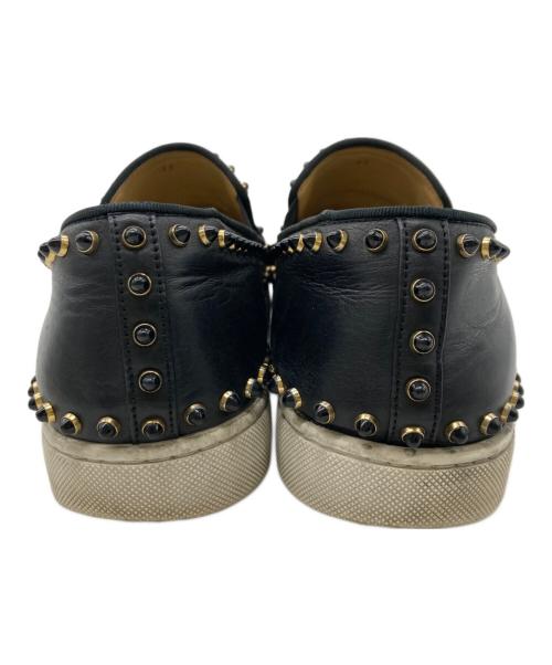 Christian Louboutin（クリスチャン・ルブタン）Christian Louboutin (クリスチャン・ルブタン) レザースタッズスリッポン ブラック サイズ:43の古着・服飾アイテム