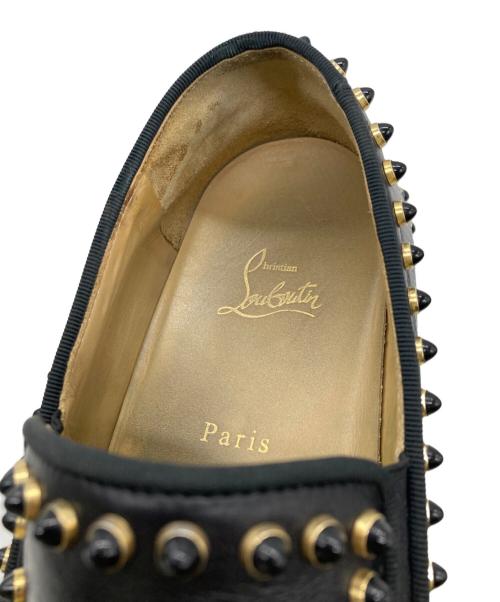 Christian Louboutin（クリスチャン・ルブタン）Christian Louboutin (クリスチャン・ルブタン) レザースタッズスリッポン ブラック サイズ:43の古着・服飾アイテム