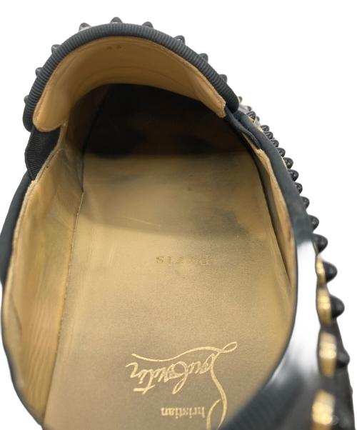 Christian Louboutin（クリスチャン・ルブタン）Christian Louboutin (クリスチャン・ルブタン) レザースタッズスリッポン ブラック サイズ:43の古着・服飾アイテム