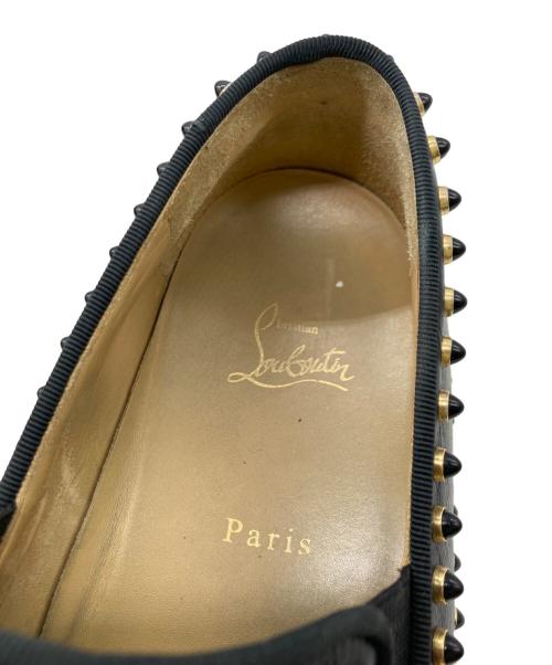 Christian Louboutin（クリスチャン・ルブタン）Christian Louboutin (クリスチャン・ルブタン) レザースタッズスリッポン ブラック サイズ:43の古着・服飾アイテム