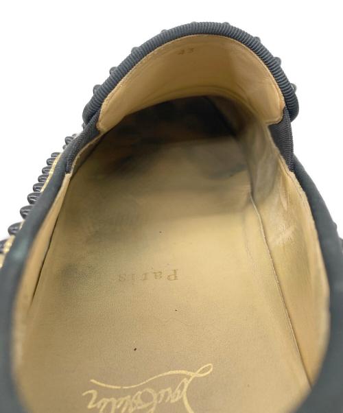Christian Louboutin（クリスチャン・ルブタン）Christian Louboutin (クリスチャン・ルブタン) レザースタッズスリッポン ブラック サイズ:43の古着・服飾アイテム