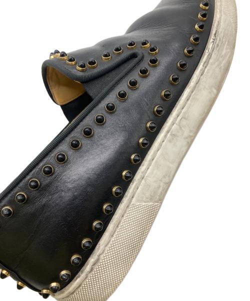 Christian Louboutin（クリスチャン・ルブタン）Christian Louboutin (クリスチャン・ルブタン) レザースタッズスリッポン ブラック サイズ:43の古着・服飾アイテム