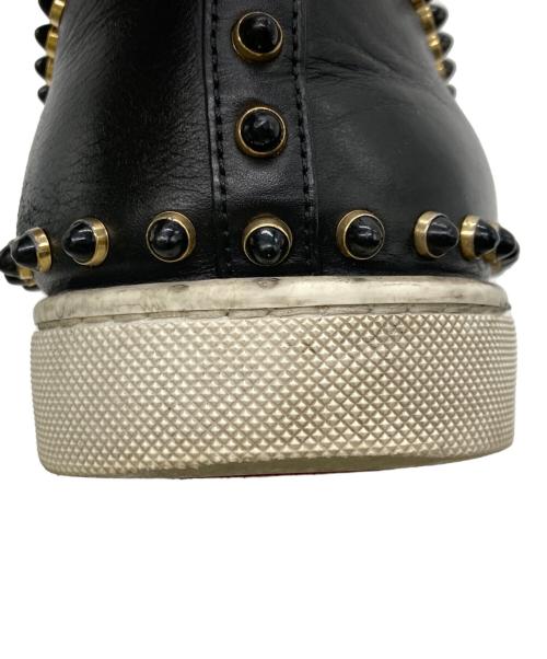 Christian Louboutin（クリスチャン・ルブタン）Christian Louboutin (クリスチャン・ルブタン) レザースタッズスリッポン ブラック サイズ:43の古着・服飾アイテム