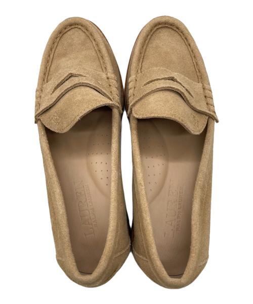 LAUREN RALPH LAUREN（ローレンラルフローレン）LAUREN RALPH LAUREN (ローレンラルフローレン) WREN スエードヒールローファー ブラウン サイズ: US5.5の古着・服飾アイテム