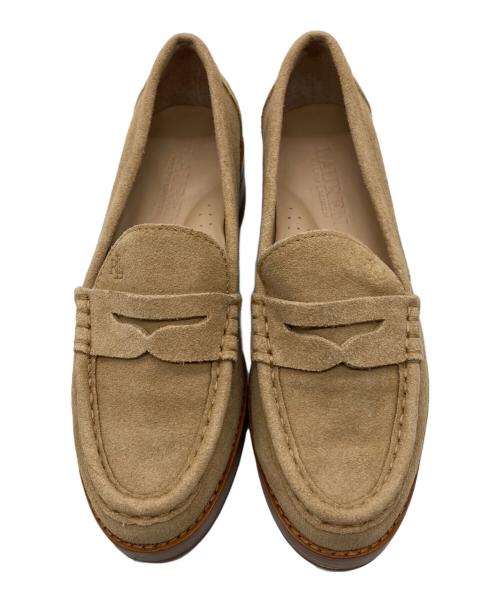 LAUREN RALPH LAUREN（ローレンラルフローレン）LAUREN RALPH LAUREN (ローレンラルフローレン) WREN スエードヒールローファー ブラウン サイズ: US5.5の古着・服飾アイテム