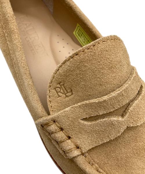 LAUREN RALPH LAUREN（ローレンラルフローレン）LAUREN RALPH LAUREN (ローレンラルフローレン) WREN スエードヒールローファー ブラウン サイズ: US5.5の古着・服飾アイテム