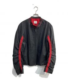 ARMANI COLLEZIONI（アルマーニ コレツィオーニ）の古着「レザージャケット」｜ブラック