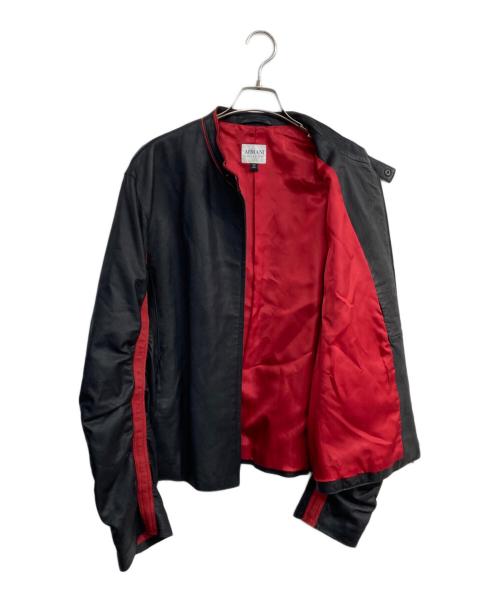 ARMANI COLLEZIONI（アルマーニ コレツィオーニ）ARMANI COLLEZIONI (アルマーニ コレツィオーニ) レザージャケット ブラック サイズ:46の古着・服飾アイテム