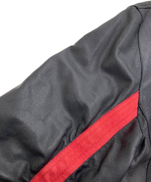 ARMANI COLLEZIONI（アルマーニ コレツィオーニ）ARMANI COLLEZIONI (アルマーニ コレツィオーニ) レザージャケット ブラック サイズ:46の古着・服飾アイテム