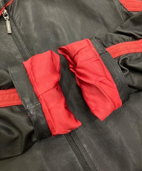 ARMANI COLLEZIONI（アルマーニ コレツィオーニ）ARMANI COLLEZIONI (アルマーニ コレツィオーニ) レザージャケット ブラック サイズ:46の古着・服飾アイテム