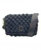 HIBOURAMAヒボウラマ）の古着「ニットショルダーバッグ」｜ブラック