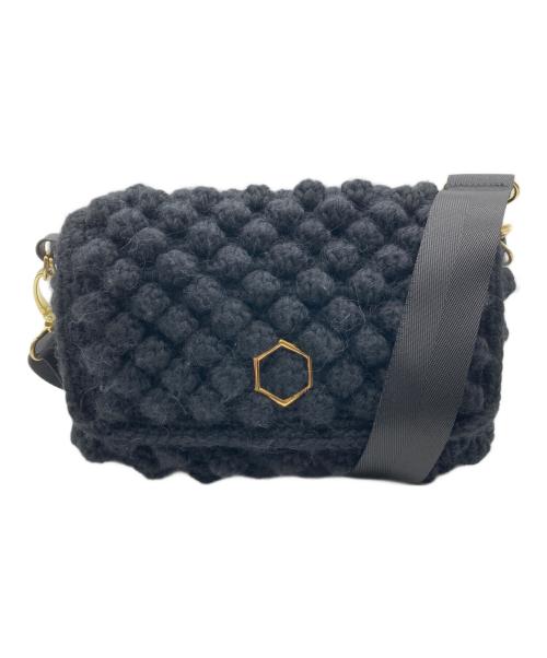 HIBOURAMA（ヒボウラマ）HIBOURAMA (ヒボウラマ) ニットショルダーバッグ ブラックの古着・服飾アイテム