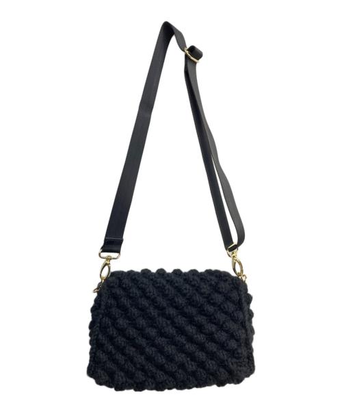 HIBOURAMA（ヒボウラマ）HIBOURAMA (ヒボウラマ) ニットショルダーバッグ ブラックの古着・服飾アイテム