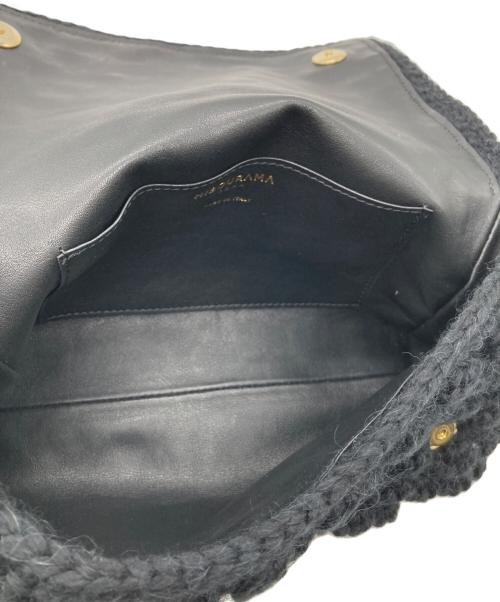 HIBOURAMA（ヒボウラマ）HIBOURAMA (ヒボウラマ) ニットショルダーバッグ ブラックの古着・服飾アイテム