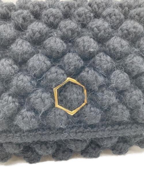 HIBOURAMA（ヒボウラマ）HIBOURAMA (ヒボウラマ) ニットショルダーバッグ ブラックの古着・服飾アイテム