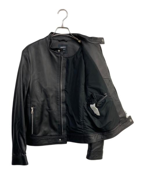 EMMETI（エンメティ）EMMETI (エンメティ) ANDREA ラムレザージャケット ブラック サイズ:46の古着・服飾アイテム