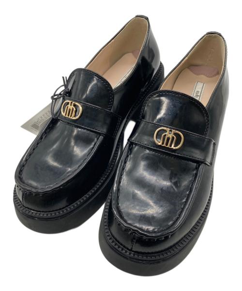 HER LIP TO（ハーリップトゥ）Her lip to (ハーリップトゥ) Trois Logo Loafers ブラック サイズ:38の古着・服飾アイテム