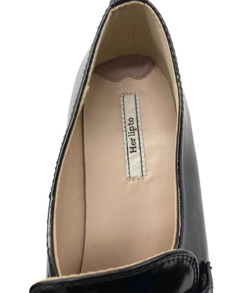 HER LIP TO（ハーリップトゥ）Her lip to (ハーリップトゥ) Trois Logo Loafers ブラック サイズ:38の古着・服飾アイテム