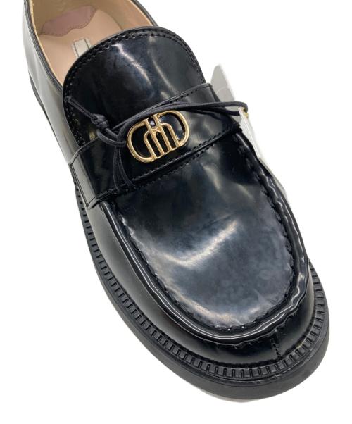 HER LIP TO（ハーリップトゥ）Her lip to (ハーリップトゥ) Trois Logo Loafers ブラック サイズ:38の古着・服飾アイテム