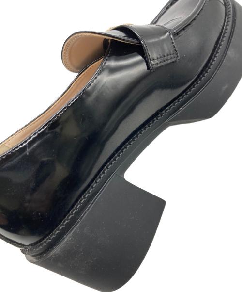 HER LIP TO（ハーリップトゥ）Her lip to (ハーリップトゥ) Trois Logo Loafers ブラック サイズ:38の古着・服飾アイテム